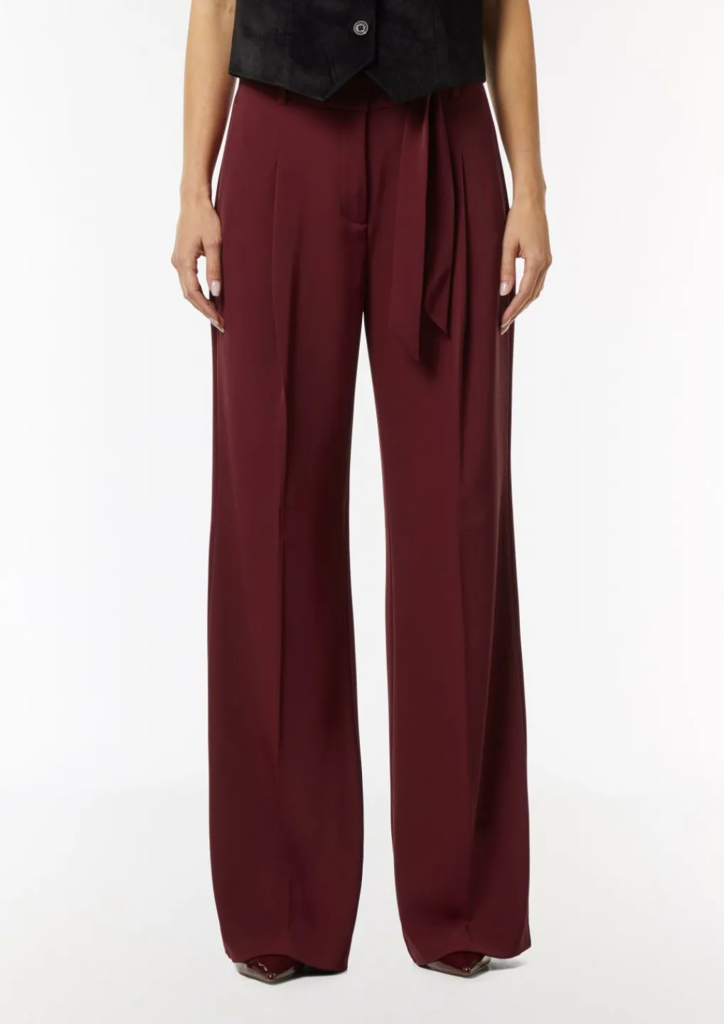 Wide-Leg-Hose mit Bindegürtel-Comma New