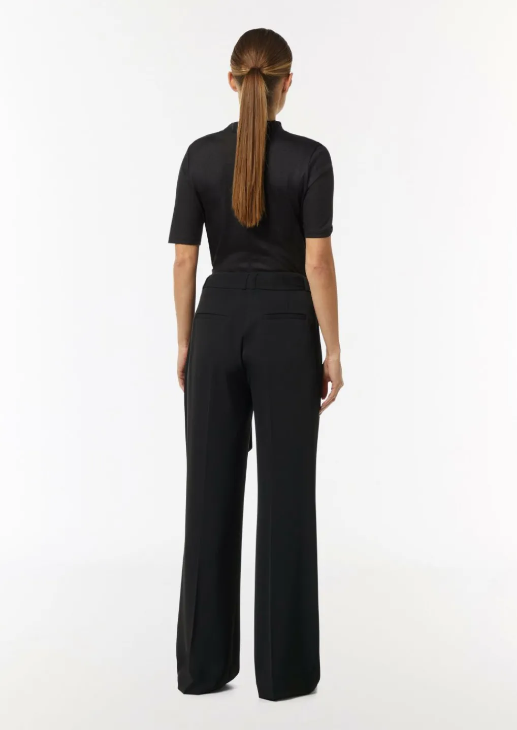 Wide-Leg-Hose mit Bindegürtel-Comma Best