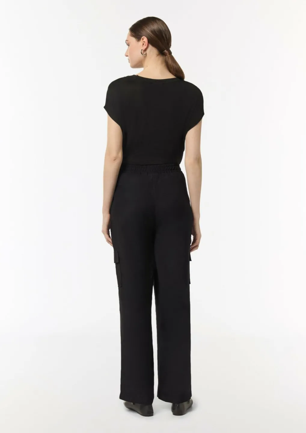 Wide-Leg-Hose mit Cargotaschen-Comma Discount