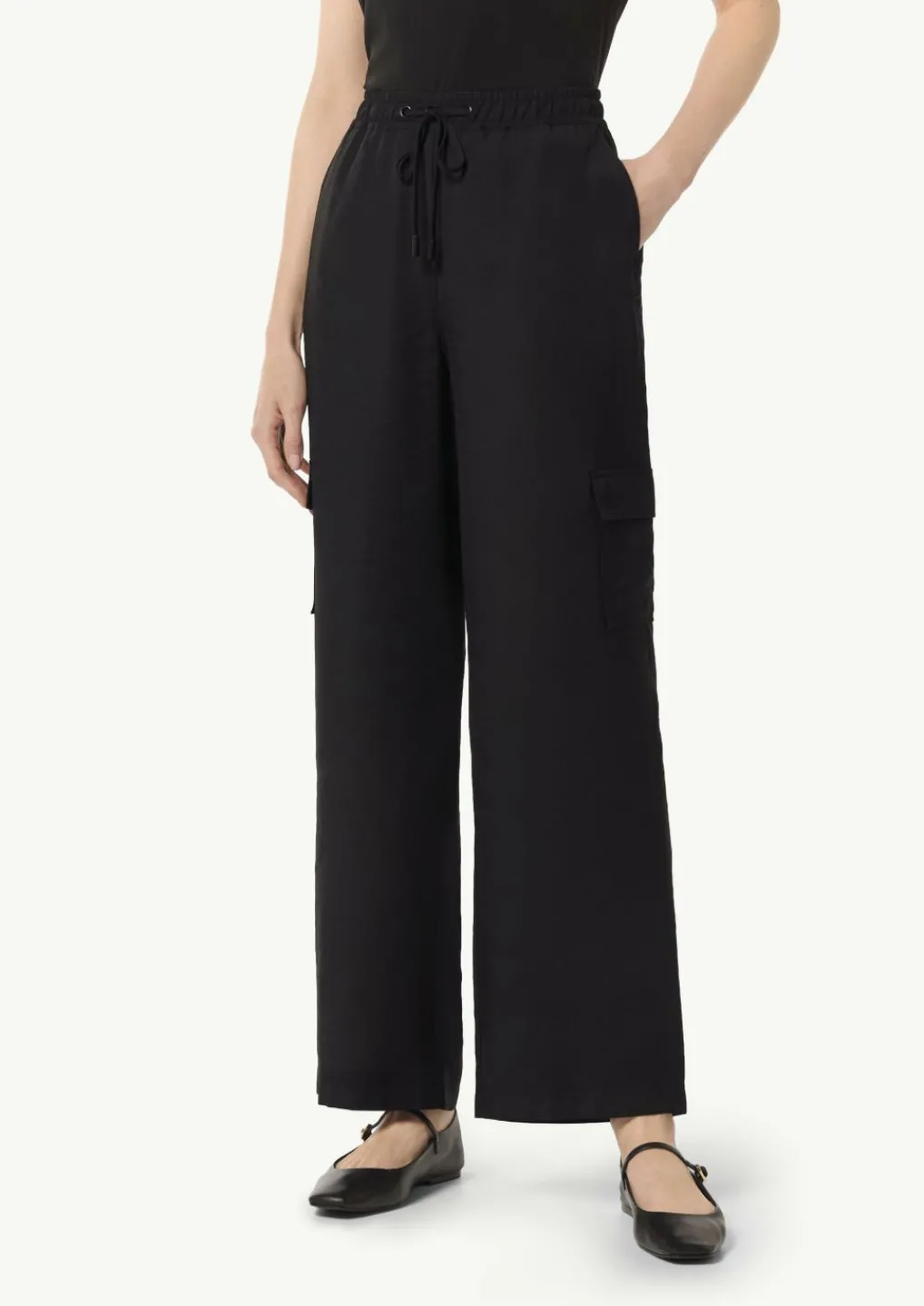 Wide-Leg-Hose mit Cargotaschen-Comma Discount