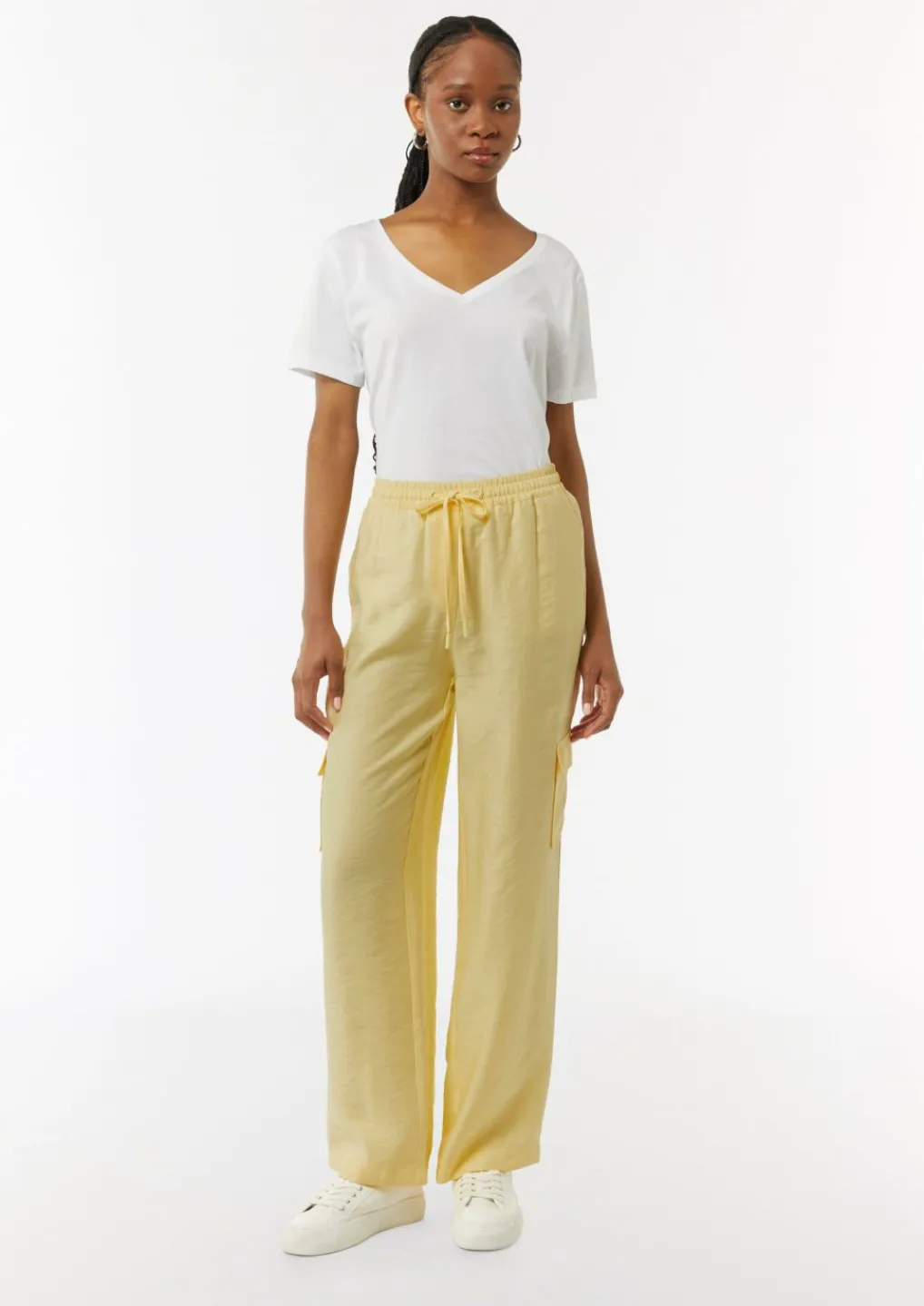 Wide-Leg-Hose mit Cargotaschen-Comma Hot