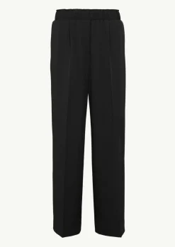 Wide-Leg-Hose mit gerafftem Bund-Comma Hot