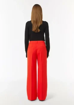 Wide Leg Hose mit Hakenverschluss und Eingrifftaschen-Comma Discount