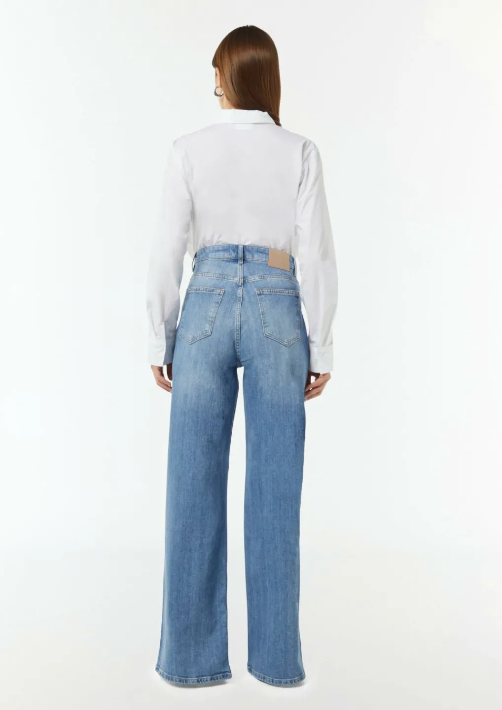 Wide-Leg-Jeans mit geschlitztem Saum-Comma Best