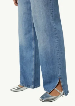 Wide-Leg-Jeans mit geschlitztem Saum-Comma Best