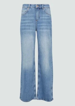Wide-Leg-Jeans mit geschlitztem Saum-Comma Best