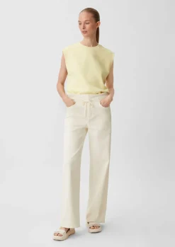 Wide leg-Jeans mit Tunnelzug-Comma Online