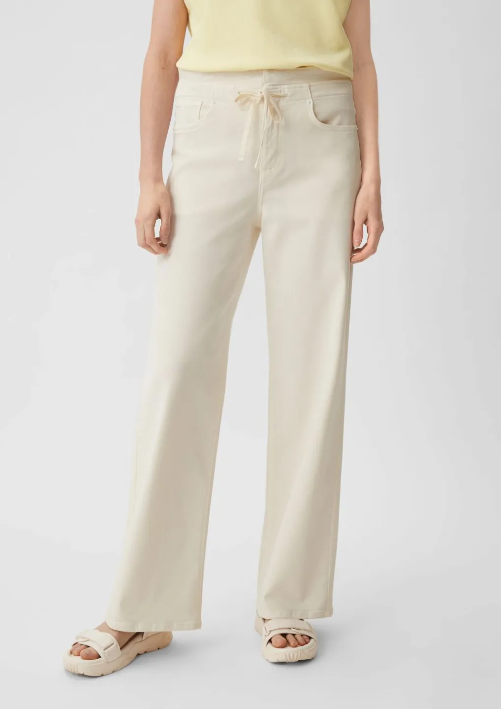 Wide leg-Jeans mit Tunnelzug-Comma Online