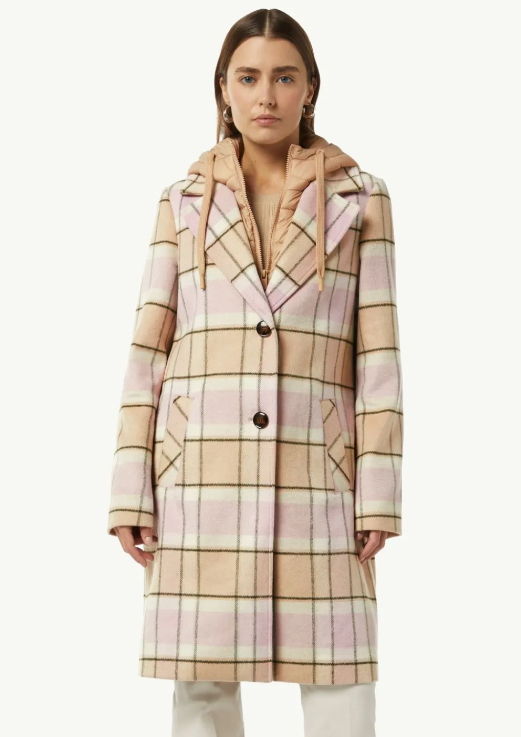 Wollmantel mit herausnehmbaren Steppeinsatz-Comma Fashion