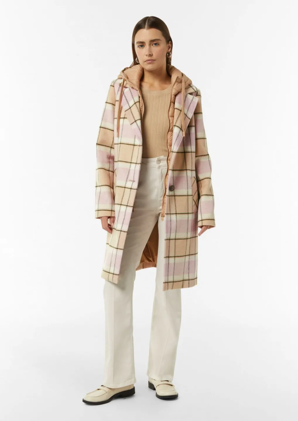 Wollmantel mit herausnehmbaren Steppeinsatz-Comma Fashion