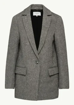 Wollmix-Blazer mit Pailletten-Details-Comma Sale