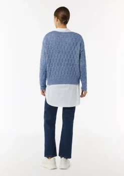Zopfstrickpullover aus Wollmix-Comma Sale